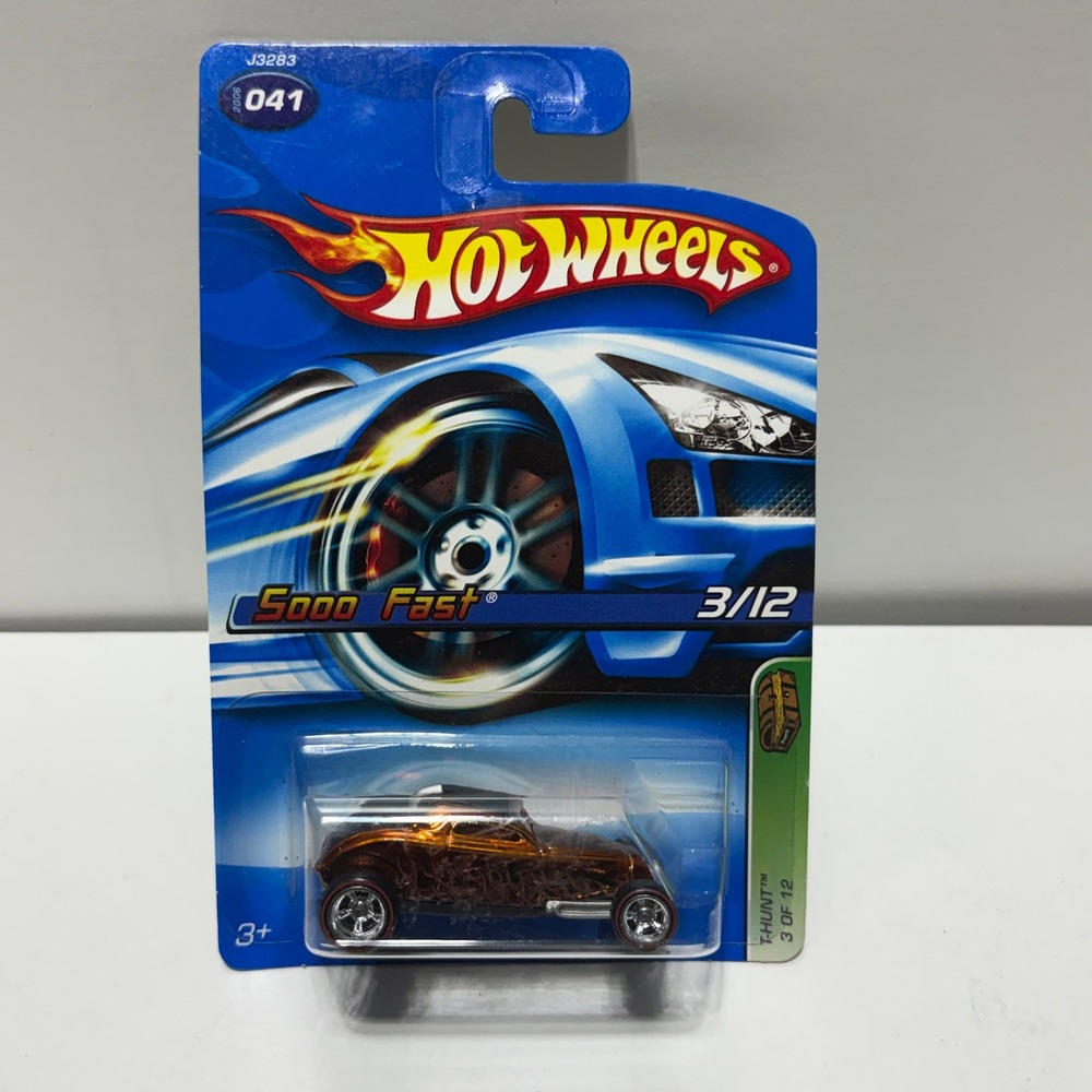 Hot Wheels 2006 Treasure Hunt Sooo Fast 3/12 Orange Real Riders Diecast J3283